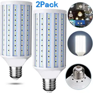 2-3 Pack 300W Equivalent LED Corn Light Bulb 5500 Lumen 6500K 50W Large Area Cool Daylight White E26/E27 Medium Base for Outdoor Indoor Garage Warehouse Factory Workshop Street Backyard