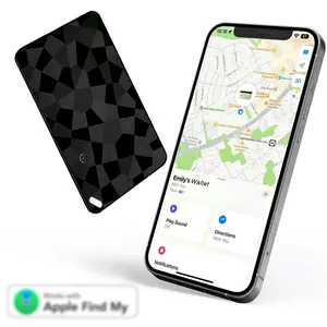 Thin Smart Wallet Tracker Card (1.2mm) | Key Finder Compatible with Apple Find My Network (iOS Only) | Real-Time Wireless Positioning Tracker Tag for Wallets, Suitcases, Badges, Cars, Bicycles & Valuables – Slide It In & Never Lose Again