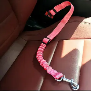 Pet Dog Cat Seat Belts, Car Headrest Restraint Adjustable Safety Leads Vehicle Seatbelt Harness.