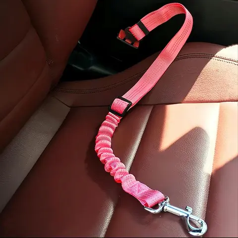 Pet Dog Cat Seat Belts, Car Headrest Restraint Adjustable Safety Leads Vehicle Seatbelt Harness.