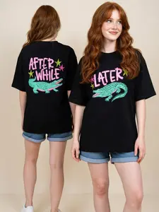 Later Gator Shirt, After While Crocodile Shirt, Funny Graphic Tee, Front Back Print Shirt, Comfort Colors Tee, Trendy Cute Tee Womenswear Casual Fabric Love