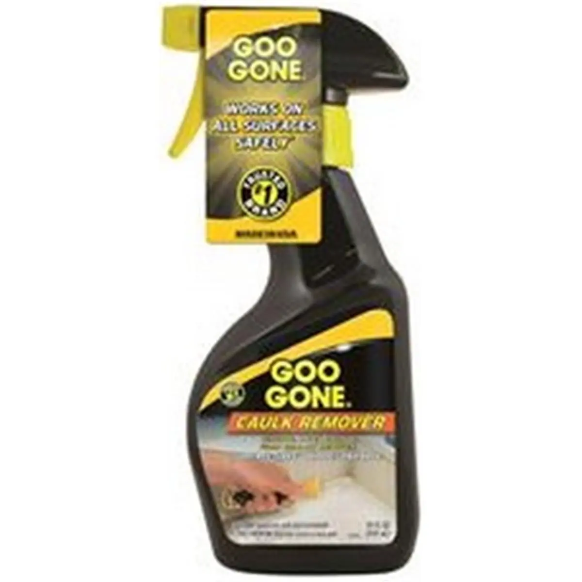 Goo Gone Caulk & Stain Remover Cleaner, 14oz Colorless Biodegradable Liquid, for Automotive & Motorcycle Paint Care, Household Car Maintenance