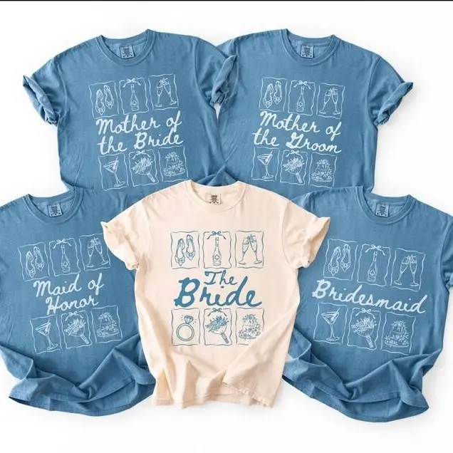 Comfort Colors Custom Bridal Party Shirts, Personalized Bridesmaid Tees, Maid of Honor, Getting Ready Outfit, Bridesmaid Proposal Gift, Bachelorette Party