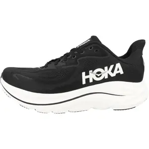 Hoka One Womens Clifton 10 Road Running Shoes - Black/White 1162031-BWHT