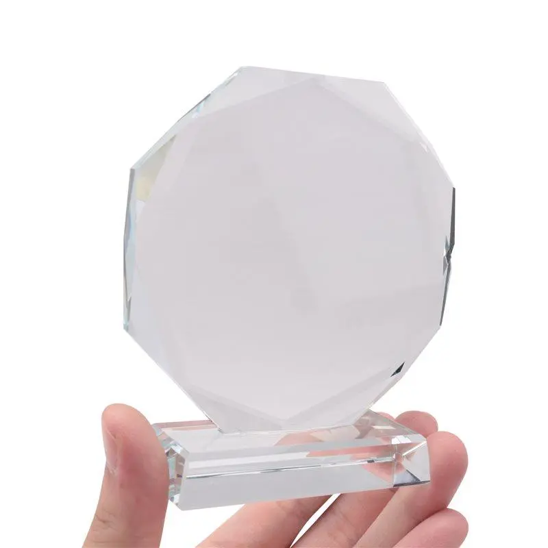Blank crystal glass trophy/medal; commemorative ornaments for graduation season; company awards