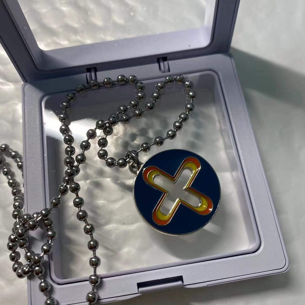 Fashion Four-corner Ball Pendant Necklace Personality Hip Hop Trend Niche Necklace Fine Jewelry Gifts for Men and Women