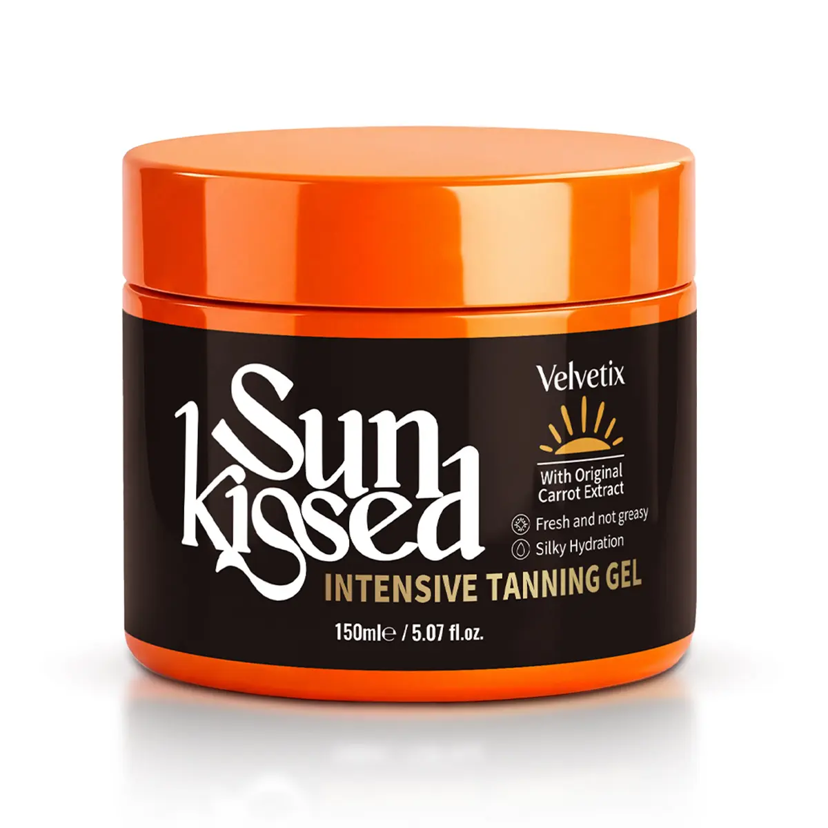 Velvetix Body Tanning Gel | Lightweight Bronzing Gel for Natural Sun-Kissed Glow | Hydrating, Non-Greasy, Water-Resistant | 5.07 Oz#Summervibes