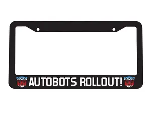 Autobots Roll Out Metal License Plate Frame | Transformers Movie Classic Robot Car Decor