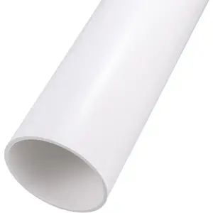 96mm x 110mm PVC Pipe 12.9" Plastic Rigid Tubing Round High Impact Drain Pipe for Greenhouse Garden Home HVAC Plumbing White