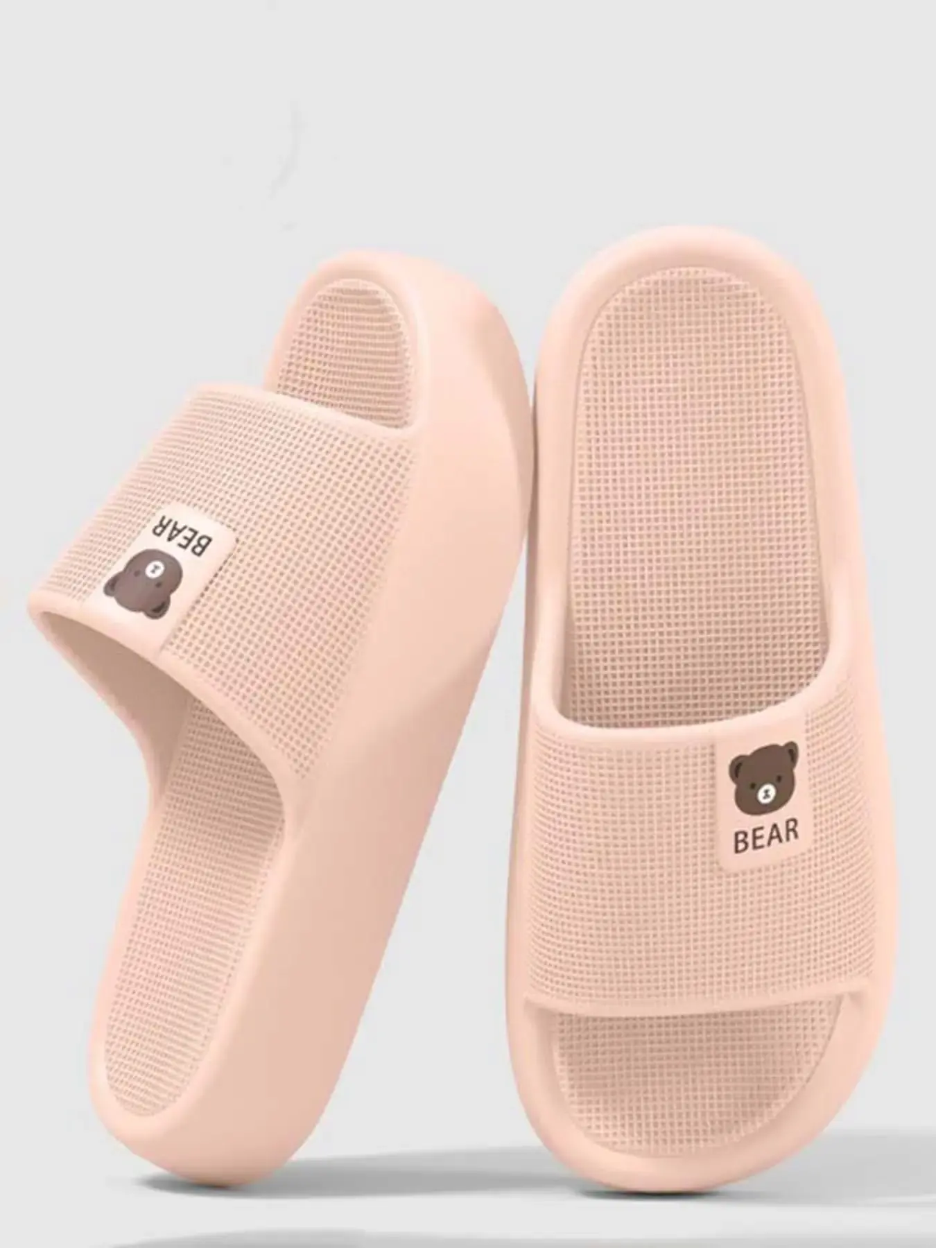 Summer Casual Men's and Women's House Slippers, Thick Soles, Matching Pairs, Lightweight and Durable, Open-Toe Design, EVA Material, Non-Slip Slippers