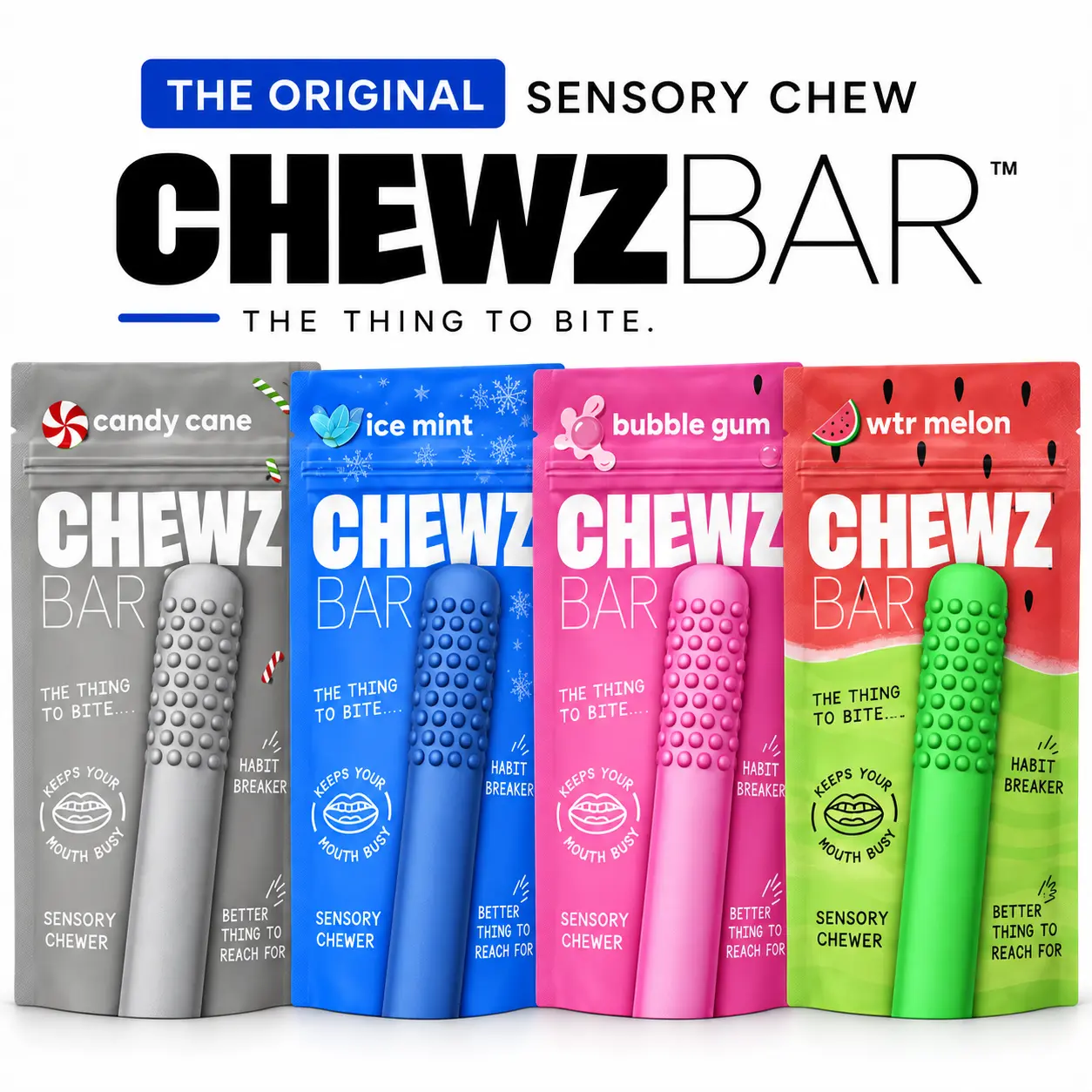 CHEWZ Relaxation and Calmness Chewable Fidget for Chewing, Bitting, Holding, On-the-Go