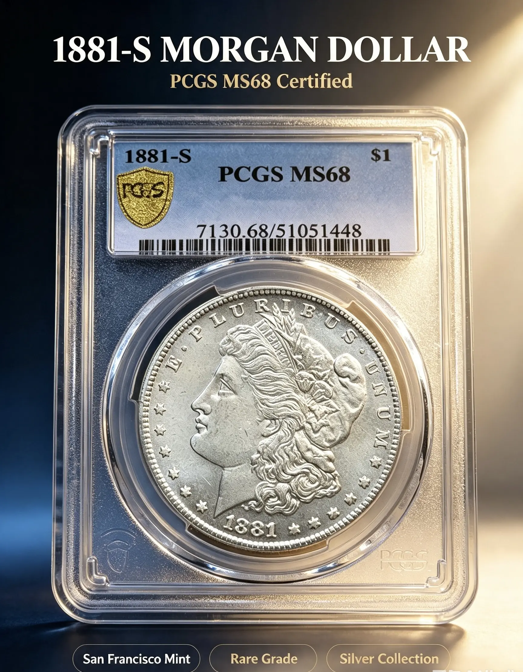 1880-CC Carson City Morgan Dollar PCGS MS66 | Rare Key Date Silver Coin With Original PCGS Graded Holder 1880-CC Carson City Morgan Dollar PCGS MS66 | Rare Key Date Silver Coin With Original PCGS Graded Holder