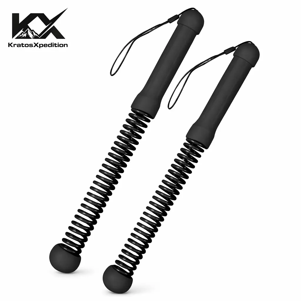 KratosXpedition Weighted Cordless Battle Rope, Viral Ropeless Workout Rope with Heavy Resistance, Quiet Portable Home Gym Fitness Equipment for HIIT, CrossFit & Full‑Body Training, Indoor Outdoor for Men & Women Gym Accessories Exercise Machine