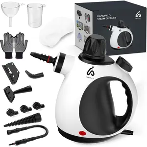 Steam Cleaner Handheld 12 Accessories Kit with Heat Resistant Gloves, MultiSurface Steamer for Cleaning Home, Upholstery, Car, Floor, Grout and Tile
