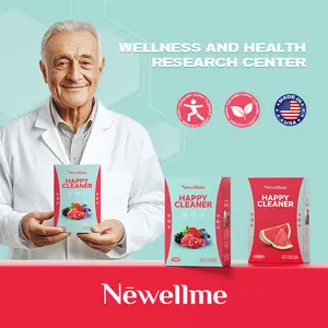 Newellme Happy Cleanse - Superfood Powder/Probiotics/Digestive Enzymes/Moringa - Supports gut health - Boosts immunity Optimum