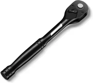3/8 Inch Drive Ratchet, 72- Quick-Release Ratchet Wrench, 5- Swing, Reversible, Chrome Alloy Made, Black Phosphate Coating