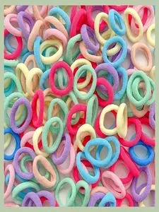 100pcs piece colorful basic elastic hair tie, ponytail holder hair band, fashionable hair accessory, multifunctional headwear for outdoor leisure, Hair Styling Accessories