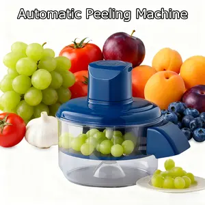 Automatic Electric Grape Peeler Machine - Rechargeable Wireless Peeling Tool with Fast 20s Peeling for Garlic, Cherry Tomatoes, Small Fruits| Suitable for Home, Commercial Use & Elderly, Easy Clean, Portable Fruit Skin Remover Device