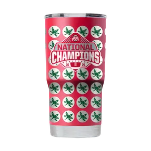Ohio State 2024 National Champs 20oz Full Red Tumbler