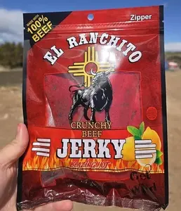 Blazing Hot NEW LOOK El Ranchito Crunchy Beef Jerky Net Wt. 2 oz