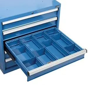 Global Industrial TBAF-A15 30 x 27 x 6 in. Divider Kit for Drawer of Modular Drawer Cabinet, Blue