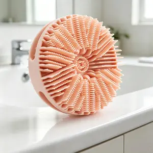 Double-sided Silicone Bath Brush, 1 Count Portable Body Scrubber, Body Brush for Shower Cleaning, Bathing Accessories for Home Bathroom, Body Care