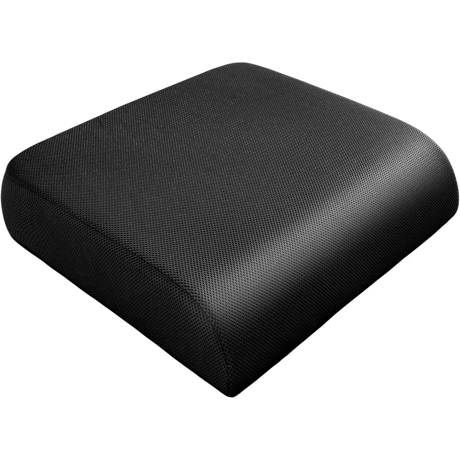 Extra Thick Large Seat Cushion -19 X 17.5 X 4 Inch Gel Memory  Cushion with Carry Handle Non Slip Bottom -   Cushion for  Office Chair (Black (1PACK))