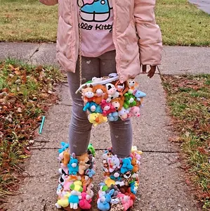 Plushy Boots for Girls - Soft Plush Material, Colorful Animal Designs, Ideal for Casual Wear -