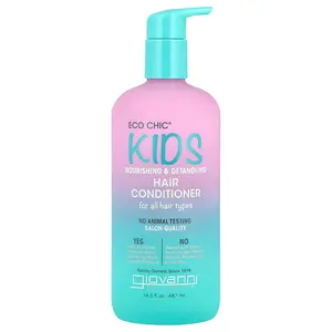 Giovanni Eco Chic® Kids, Nourishing & Detangling Hair Conditioner, For All Hair Types, 16.5 fl oz (487 ml)
