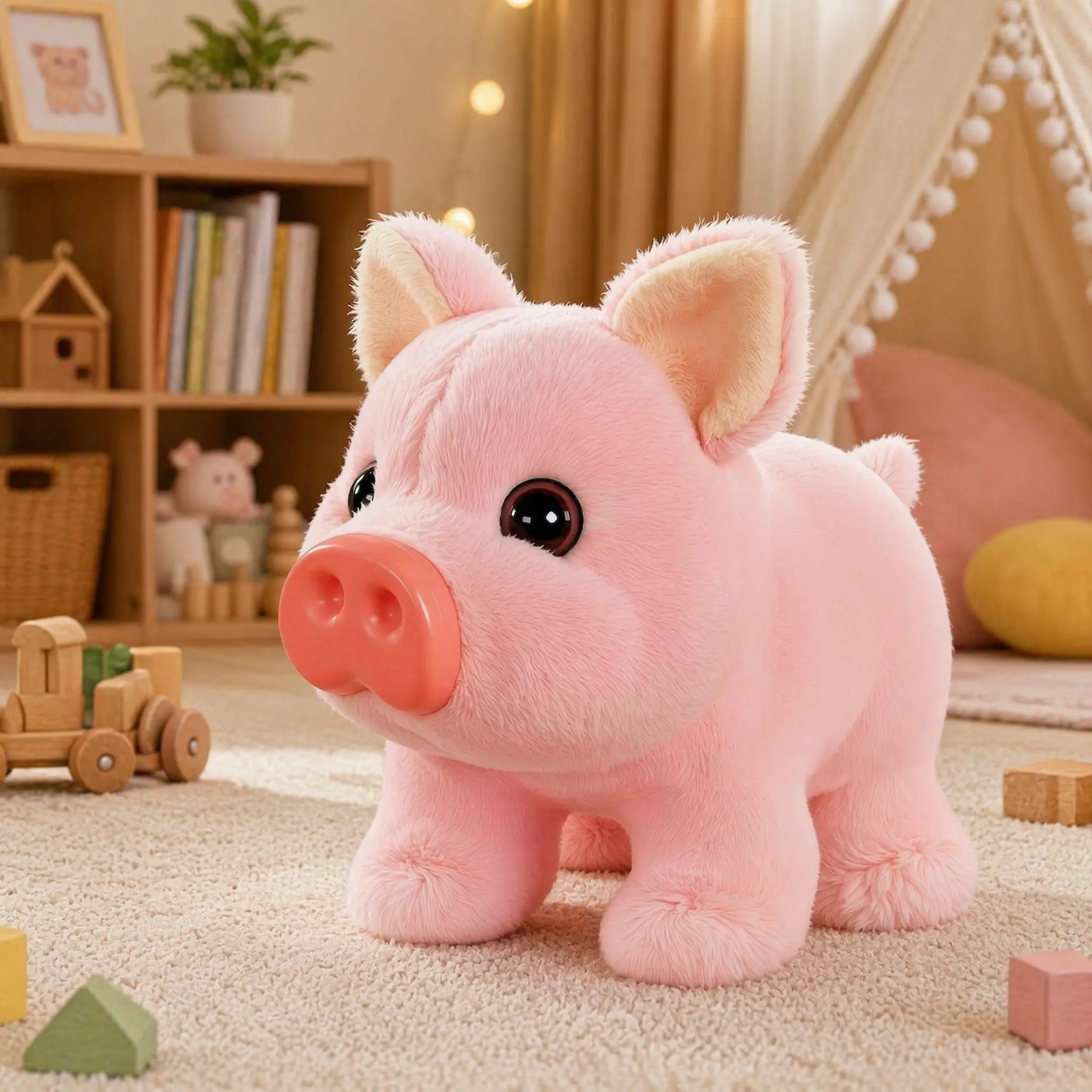 Summervibes Adorable Plush Piglet Electronic Pet Toy with Lifelike Vocalisation Deals for You Days