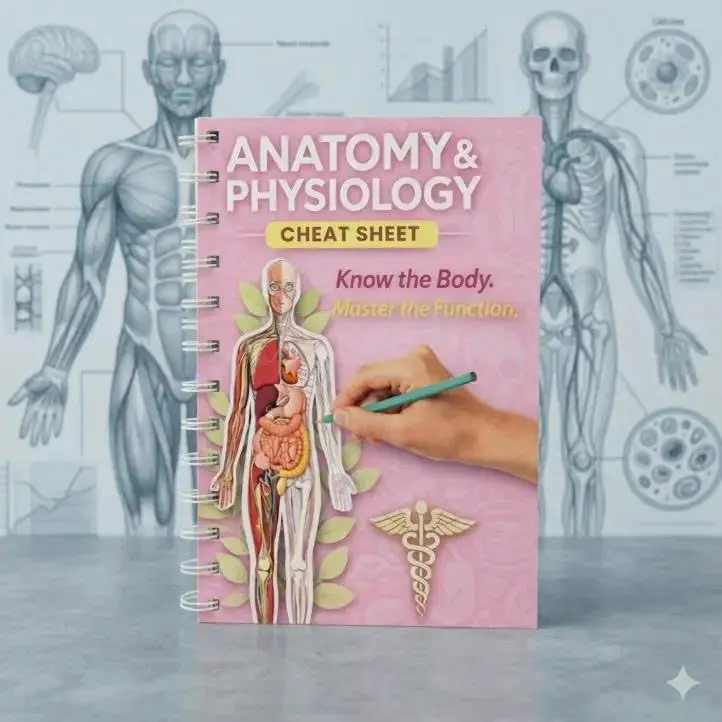 Anatomy & Physiology Cheat Sheet for Nursing Students: 110-Page A&P Study Guide, Essential Nursing School Reference Book, Medical Terminology & Quick Review