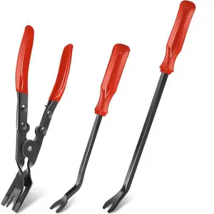 3-Piece Auto Clamp Set & Fastener Removal Tool Kit, Car Door Panel Interior Dashboard Plastic Fasteners Repair Tools