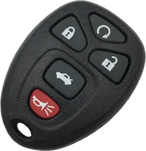 Keyless Entry Remote Control Key Fob Shell Case Replacement Fit for Buick Lucerne/Chevy Impala Monte Carlo/Cadillac DTS (OUC60270, OUC60221) (5 Buttons-A)