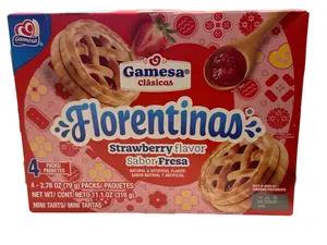 Gamesa Florentinas Strawberry Mini Tarts 4 Pack Box 11.1 oz (316 g)