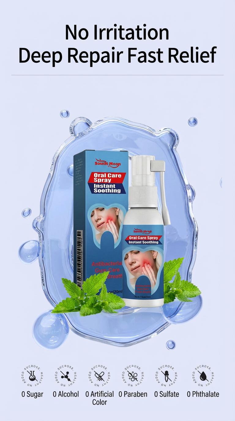 Oral Care Spray - Helps Prevent Tooth Sensitivity, Freshens Breath, Aids in Cavity Prevention, Soothes Gum Discomfort, Inhibits Bacteria, Eliminates Bad Breath and Provides Gentle Daily Oral Protection.
