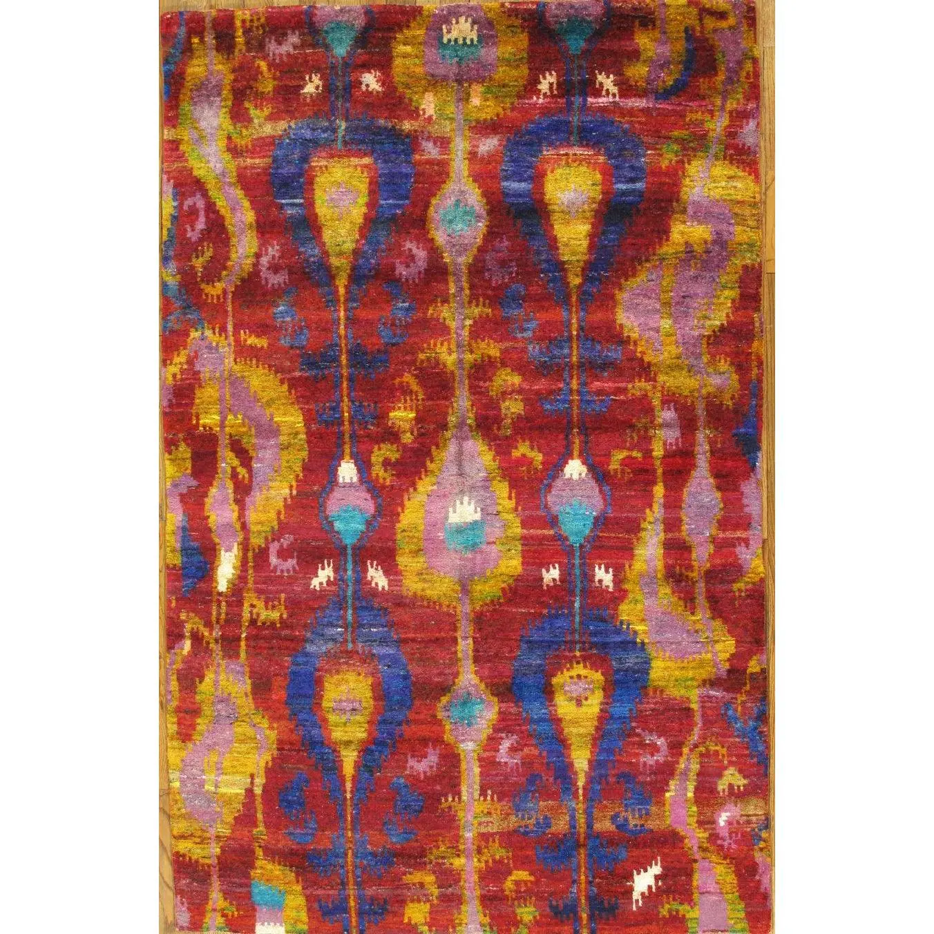 Canvello Modern Sari Silk Hand-Knotted Area Rug- 5'8" X 8'10"