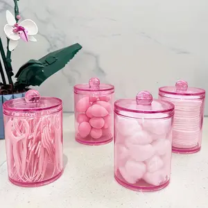 Cotton Swab Storage Box, Makeup Pad Holder, Dustproof Modern Simple Design, Cosmetic Organizer, Travel Essential, Durable Lightweight Case, Canister Container