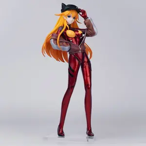 Asuka Cat Ear Ver. Evangelion Bishoujo Anime Figure Model, 2D Game PC Case Decoration, Cute Cartoon Design, Perfect Gift Idea
