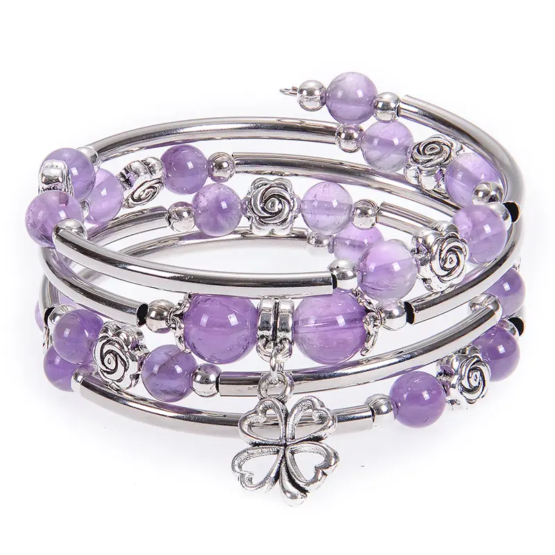 Purple Beads Bracelet
