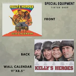 Kelly Heroes Calendar 2026 Classic Movies Wall Calendar Best Christmas Gift for Clint Eastwood Fans L