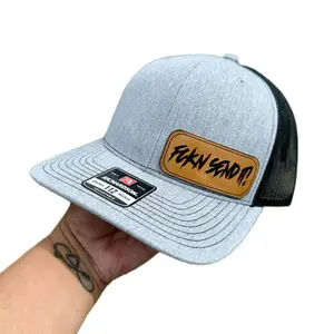 FUKN SEND IT Leather Patch SnapBack Trucker Hat hats