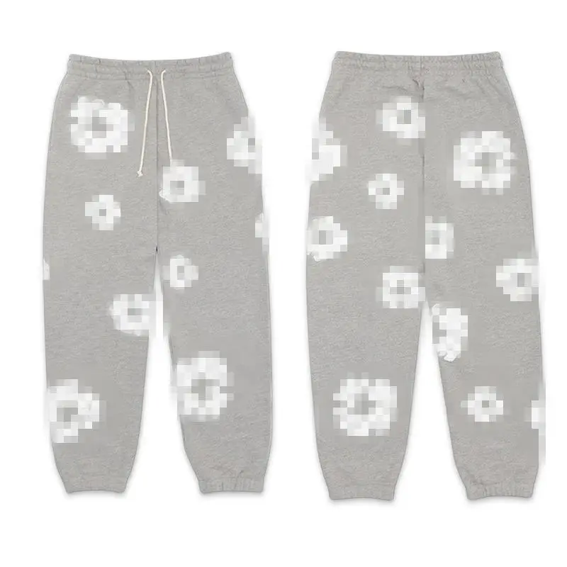 Grey pants (white floral wreath)