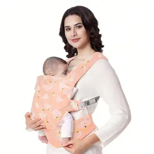 Baby Carrier Backpack, Newborn Sling Carriers, Multifunctional 4-In-1 Waist Seat Back Support, Adjustable Comfortable Front & Rear Straps, Portable All Seasons Use