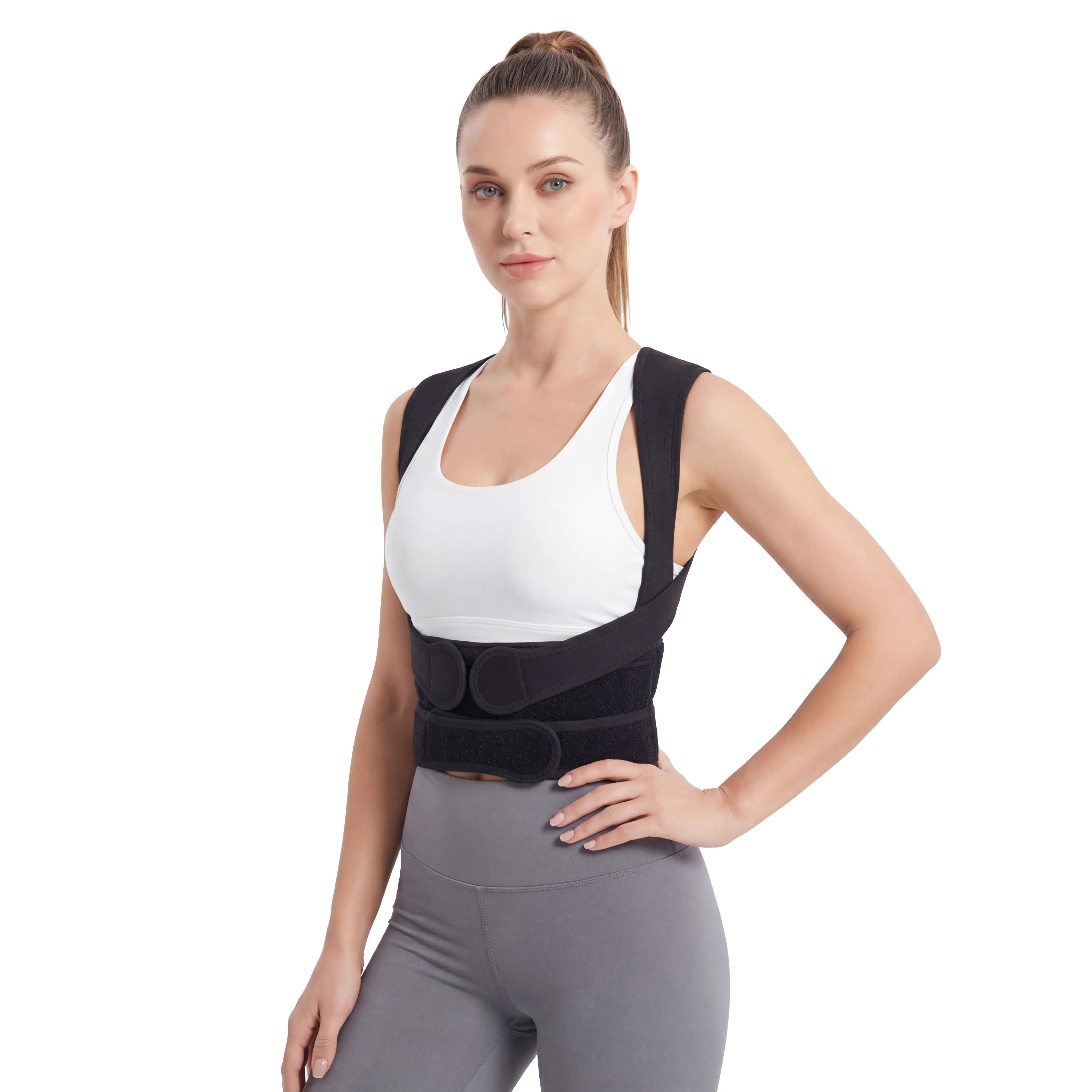 Posture Corrector AULEXMED [DealsForYouDays], Breathable Back Support Brace with 4 Aluminum Support Bars for Men & Women Daily Wear