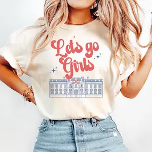 Madam President Shirt, Let's Go Girls, Presidential Election Tee, Female President Shirt, Feminist Tee, Elections 2024, Democrat Coquette