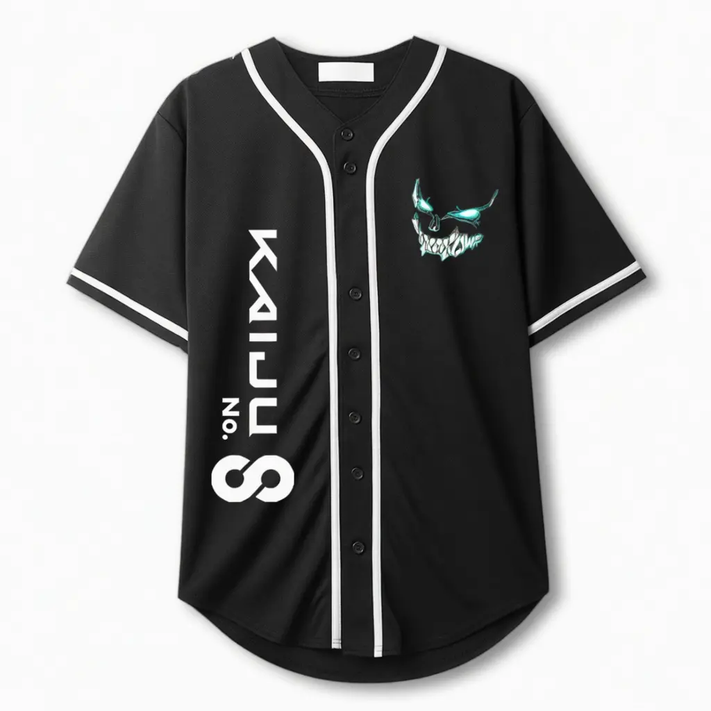 81°BASEBALL SHIRT SETUP Kaiju no 8 Baseball Jersey, Mina Shiro kaij Anime Jersey Retro