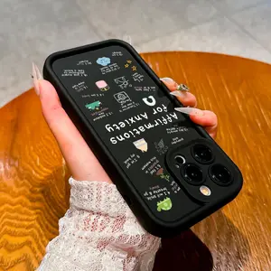 Creative Letter Pattern Phone Case, Decorative Phone Protector Cover, Shockproof Mobile Phone Accessories Compatible with iPhone Series