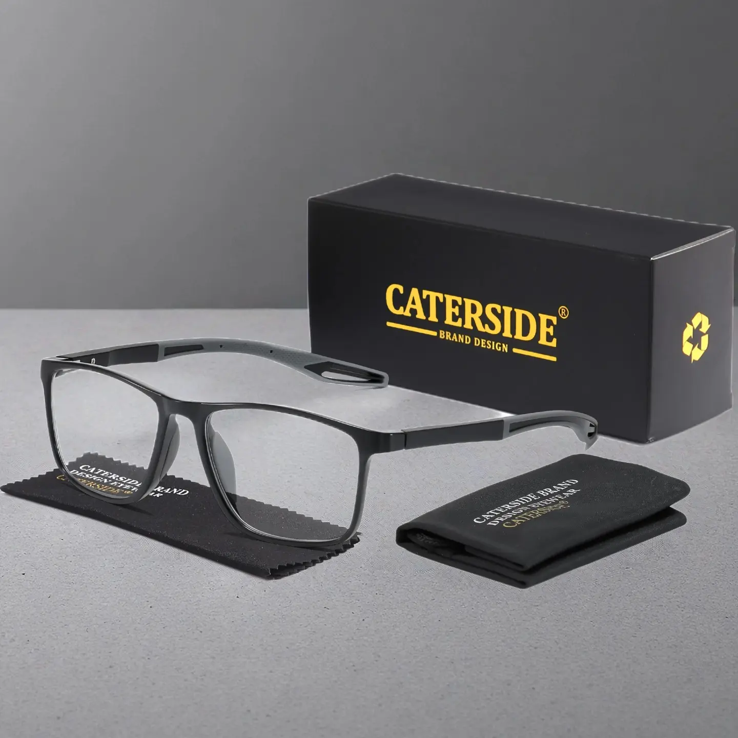 Caterside Photochromic Reading Glasses, Ultra-Light Tr90 Frame, Blue Light Blocking, Spring Hinge, Unisex Fashion Eyewear