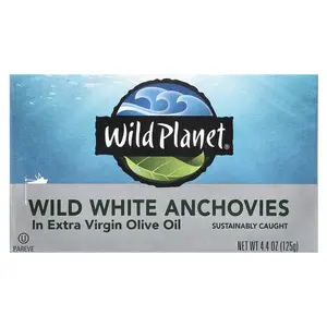 Wild Planet Wild White Anchovies In Extra Virgin Olive Oil, 4.4 oz (125 g)