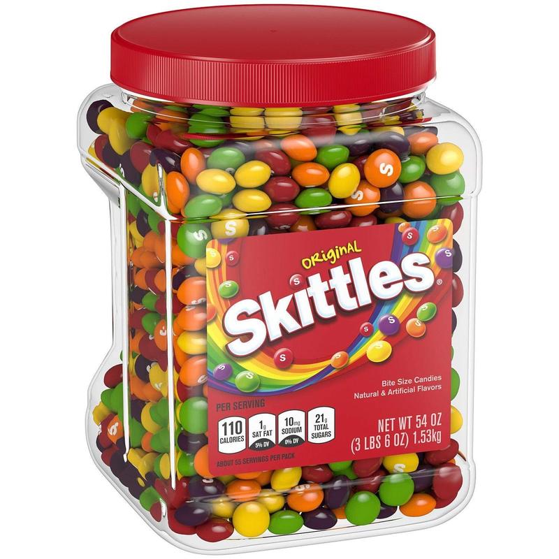 Skittles Original Fruity Candy Jar, 54 oz - (1 pack) skittle Mini Wax tiktok viral